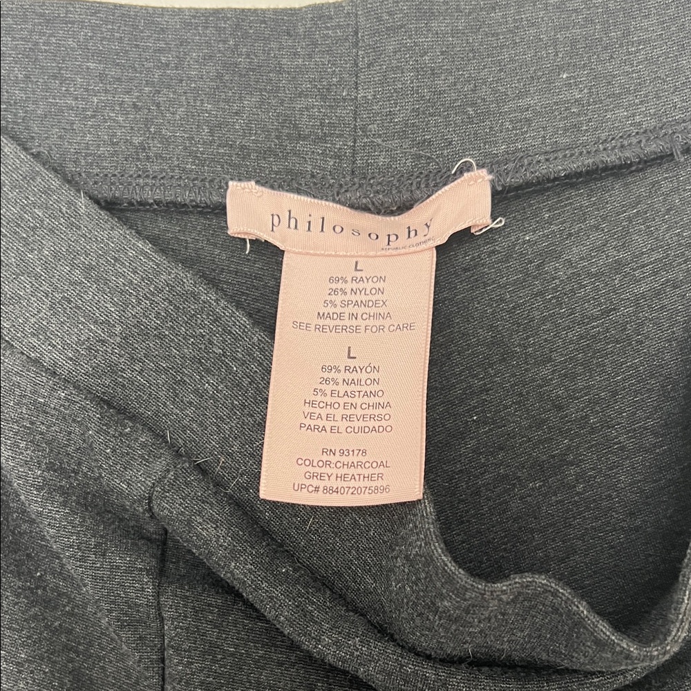 Philosophy Dark Gray Heather Top